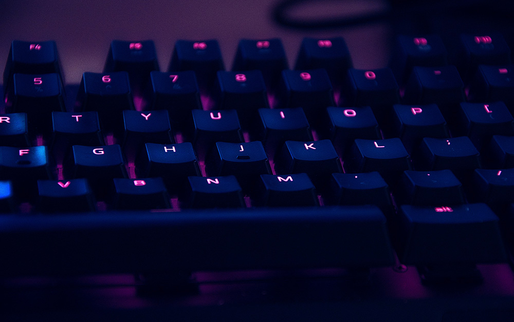 Closeup of a keyboard