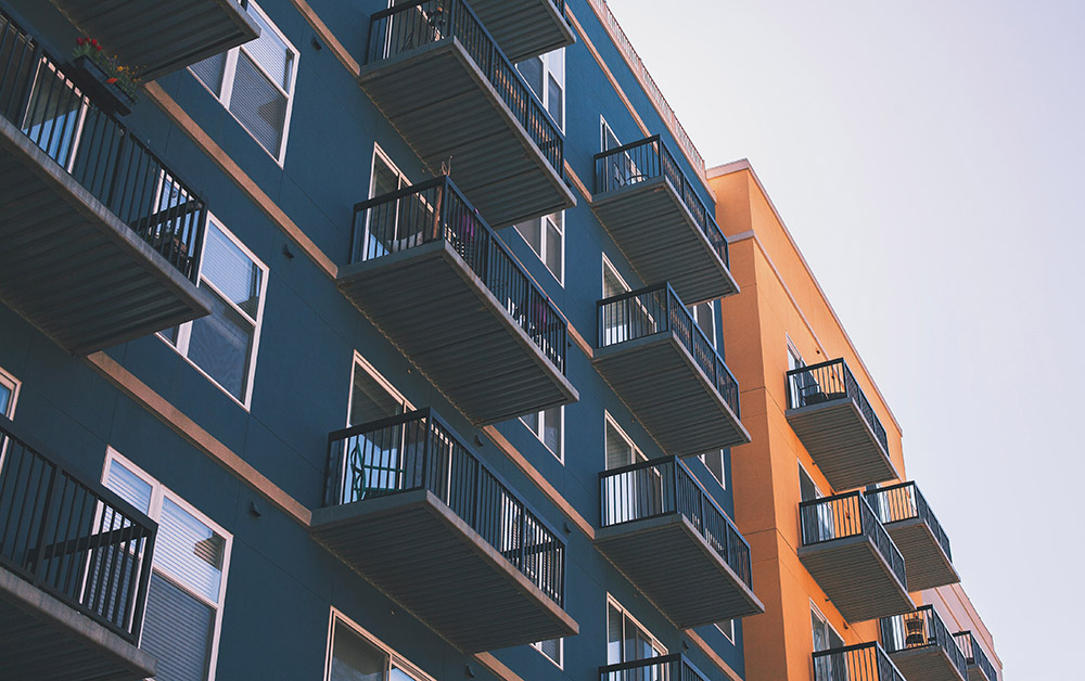 Exterior view of apartments