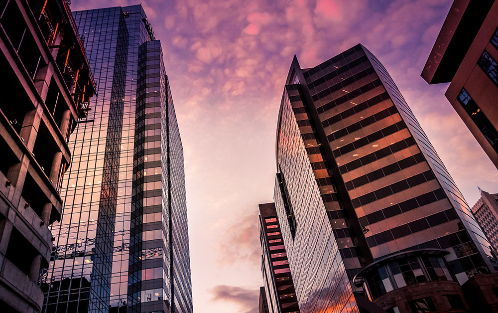 Downtown skyscrapers